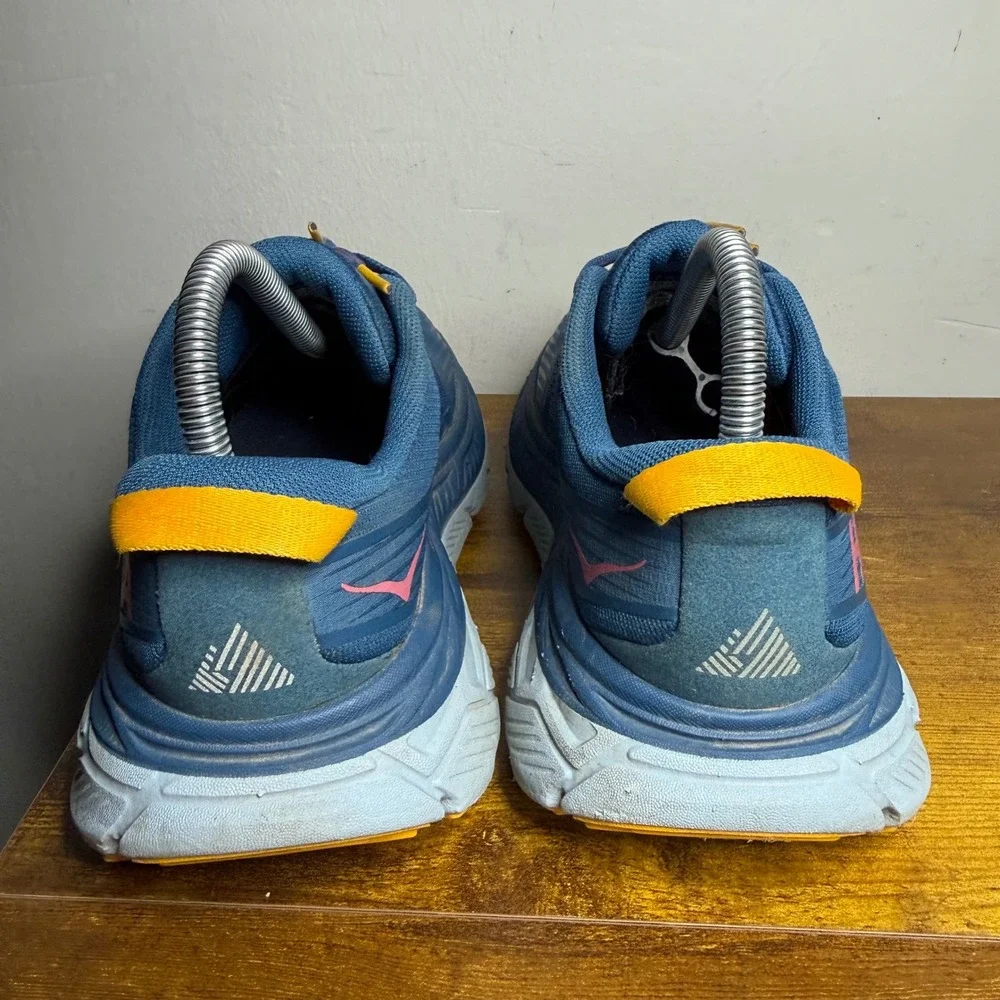 Hoka Stinson ATR 6 Running Shoes Womens Size 7 Blue Pink 1110507 MBSF